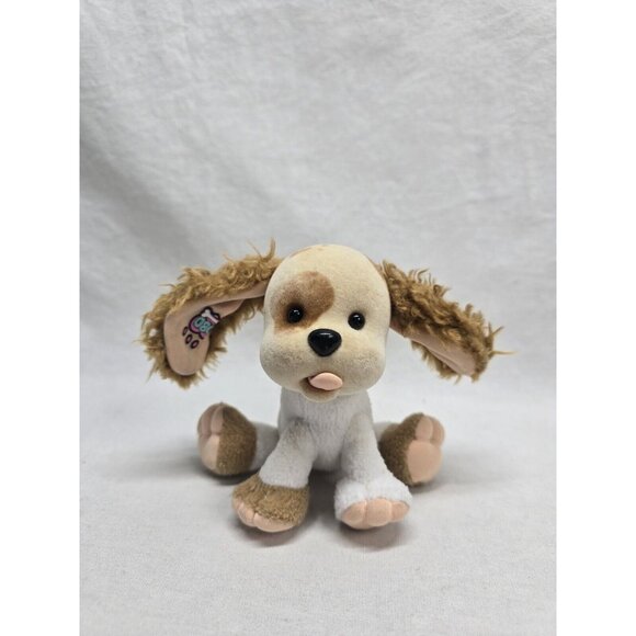 Tyco Doggie Bag Doggies Flocked 5” Plush Brown And White Dog - Picture 1 of 12